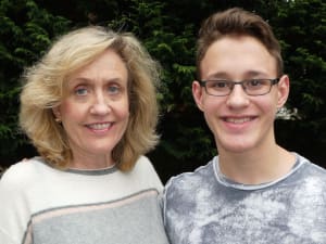 Lisa Diller, Community Advisor, with her son Alexander