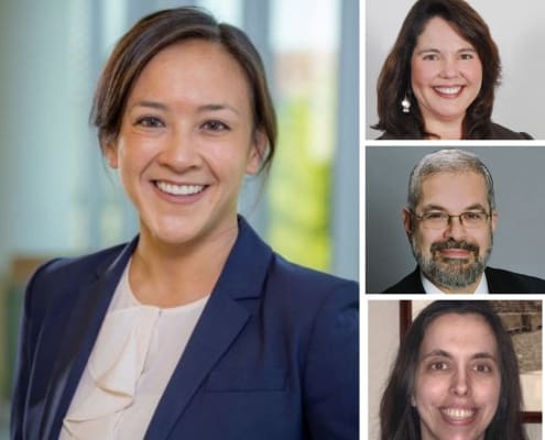 Professional headshots of four investigators smiling for a cerebral palsy adult study.