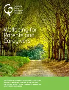 Wellbeing Guide for Parents and Caregivers cover, features a country road in the autumn of trees with yellow and brown leaves