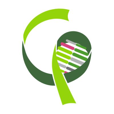 The Cerebral Palsy Research Network logo mark decorated with a nod to DNA in its support ribbon
